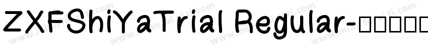 ZXFShiYaTrial Regular字体转换